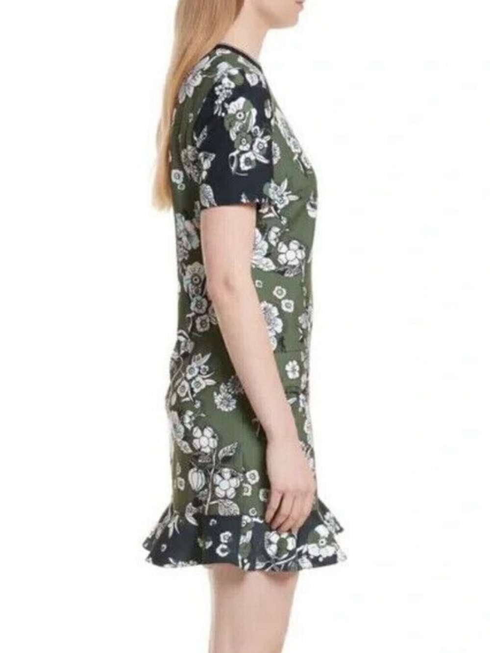 Ted Baker London Green Floral Print Hoster Shift Dress - Picture 3 of 11